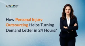 Personal injury demand letter outsourcing service helping law firms draft demand letters within 24 hours using AI and offshore legal support.