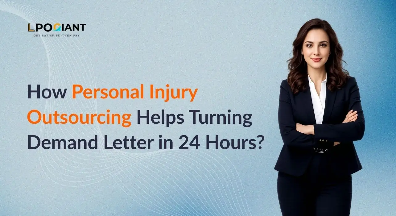 Personal injury demand letter outsourcing service helping law firms draft demand letters within 24 hours using AI and offshore legal support.