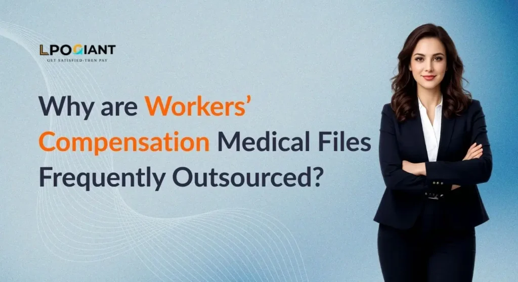 Legal professional explaining why workers' compensation medical files are outsourced to offshore paralegals for medical chronology services