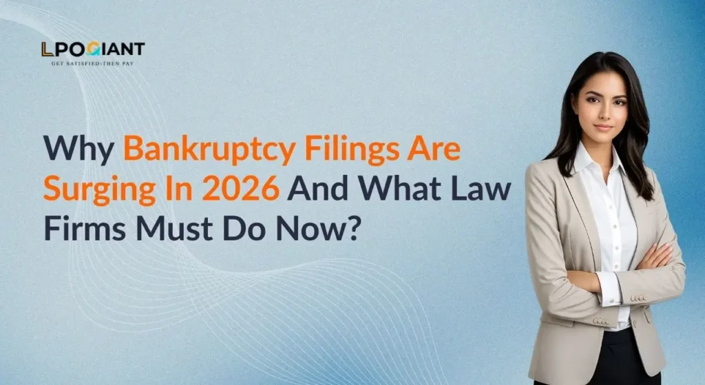 LPO Giant guide on why bankruptcy filings are surging in 2026 and what law firms must do now